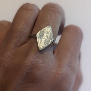 Antique Silver Double-sided Ring